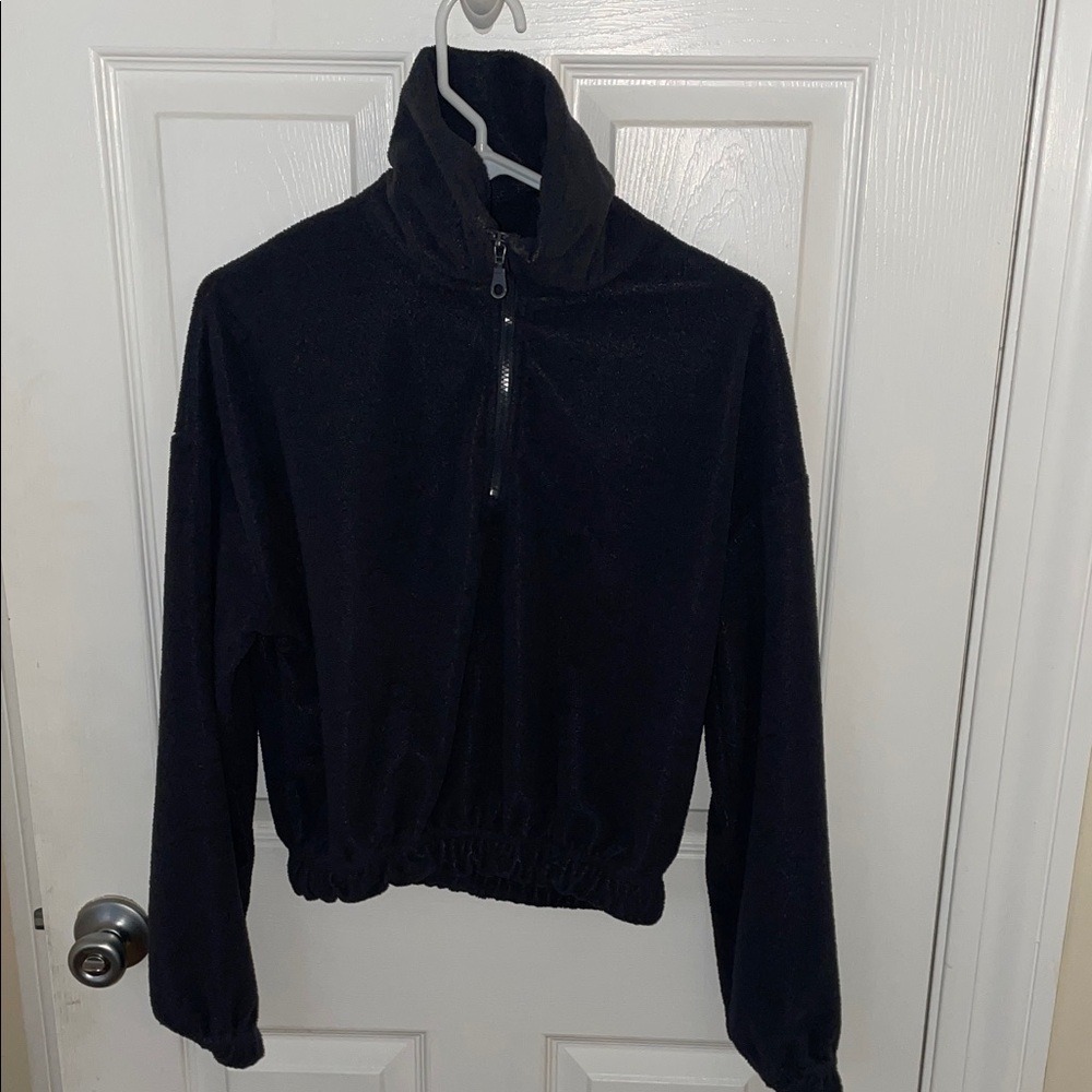 Urban Outfitters Gray Half-Zip Fleece